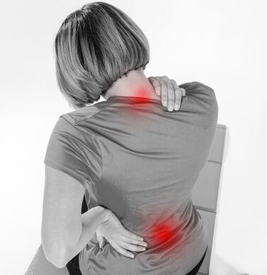 Cervical pain in the neck and lower part